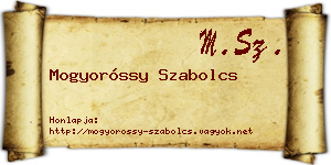 Mogyoróssy Szabolcs névjegykártya
