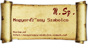Mogyoróssy Szabolcs névjegykártya
