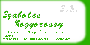 szabolcs mogyorossy business card